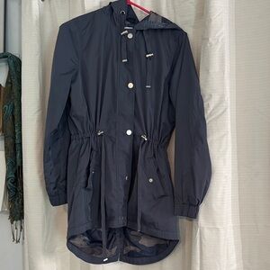 Women's Navy Hooded Jacket